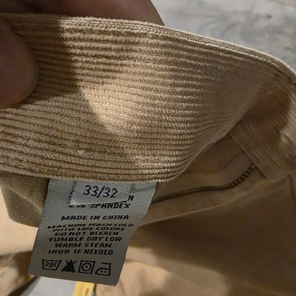 Onward Reserve Corduroy Chino Pants Mens 33x32 Tan Khaki NWT Trousers Beach Prep